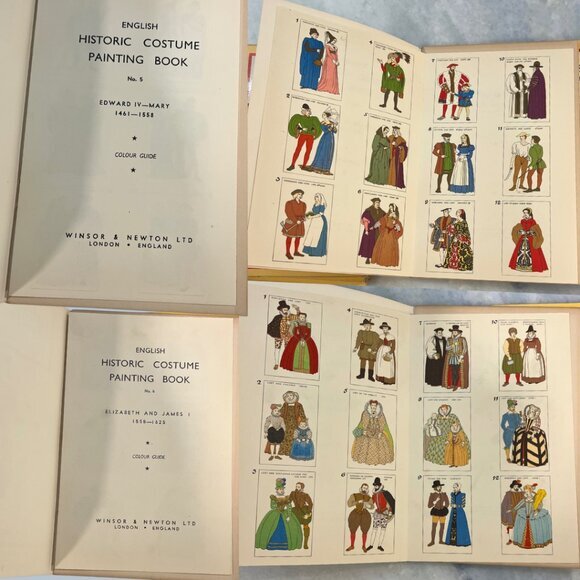 Winsor & Newton Ltd, Historic Costume Painting Book RARE COMPLETE SET 16 VOLUMES - Picture 11 of 16